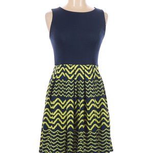Xhilaration navy and yellow dress size M